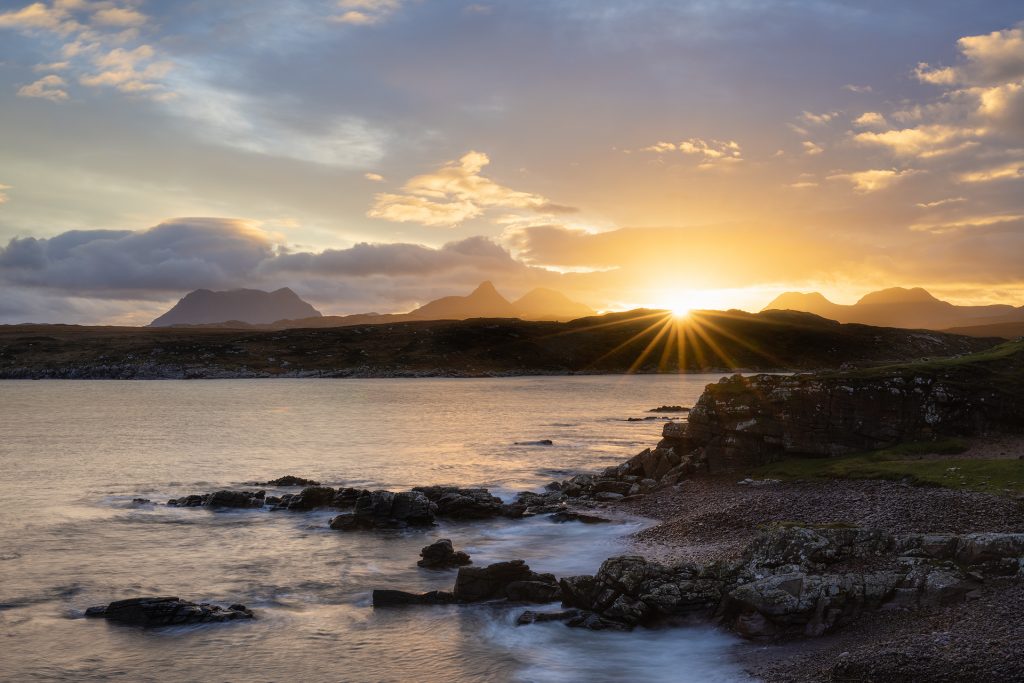Achnahaird Sunrise starburst