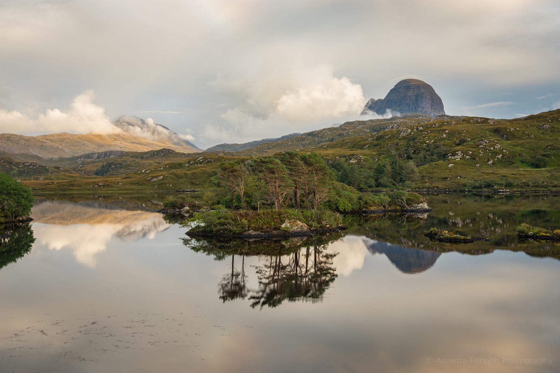 Evening Light over Suilven and Canisp, Lochinver, Scotland