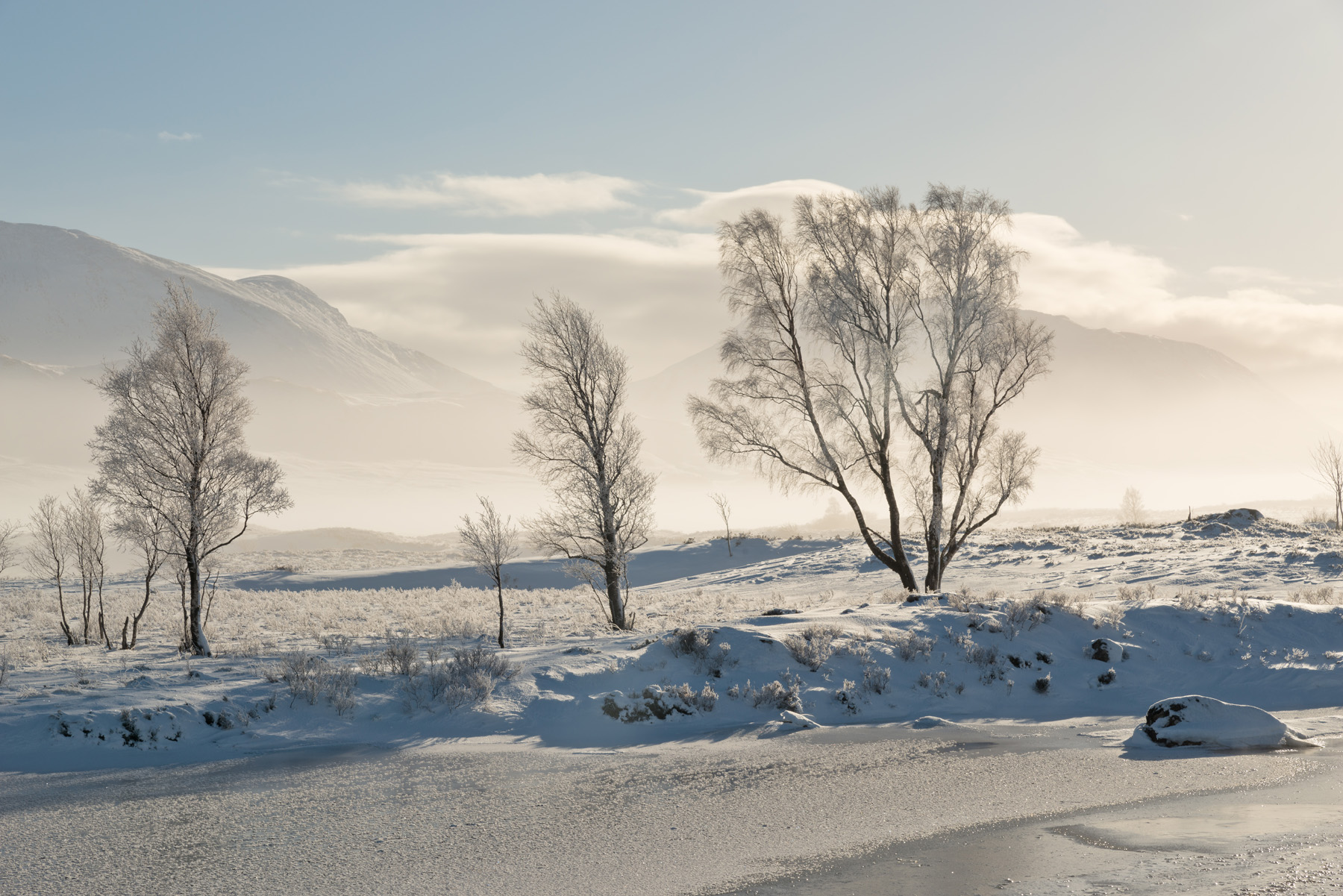 Frostiger Morgen in Rannoch Moor