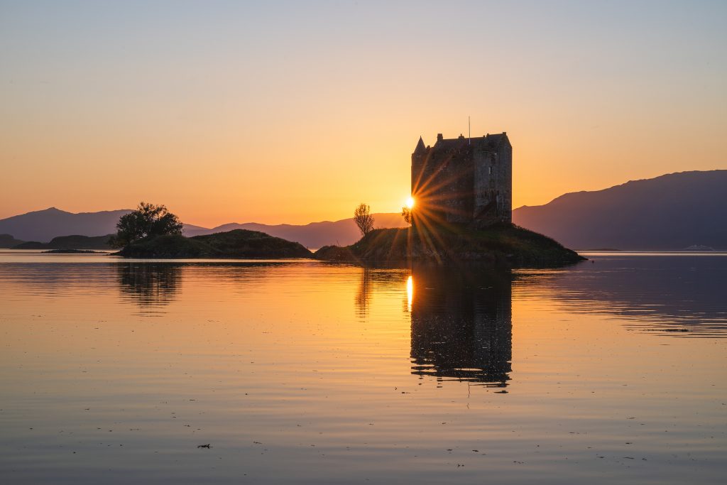 Castle Stalker sunburst